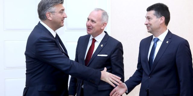 Andrej Plenković sastao se s gradonačelnikom Splita Androm Krstulovićem Oparom
