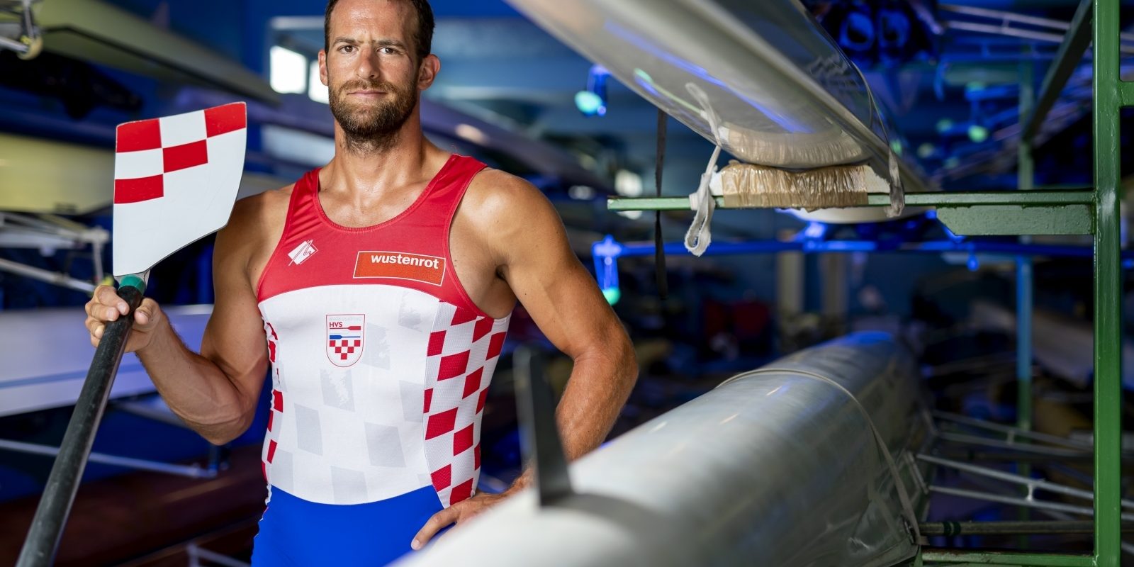 Veslač Damir Martin na treningu uoči nastupa na Olimpijskim igrama u Tokiju