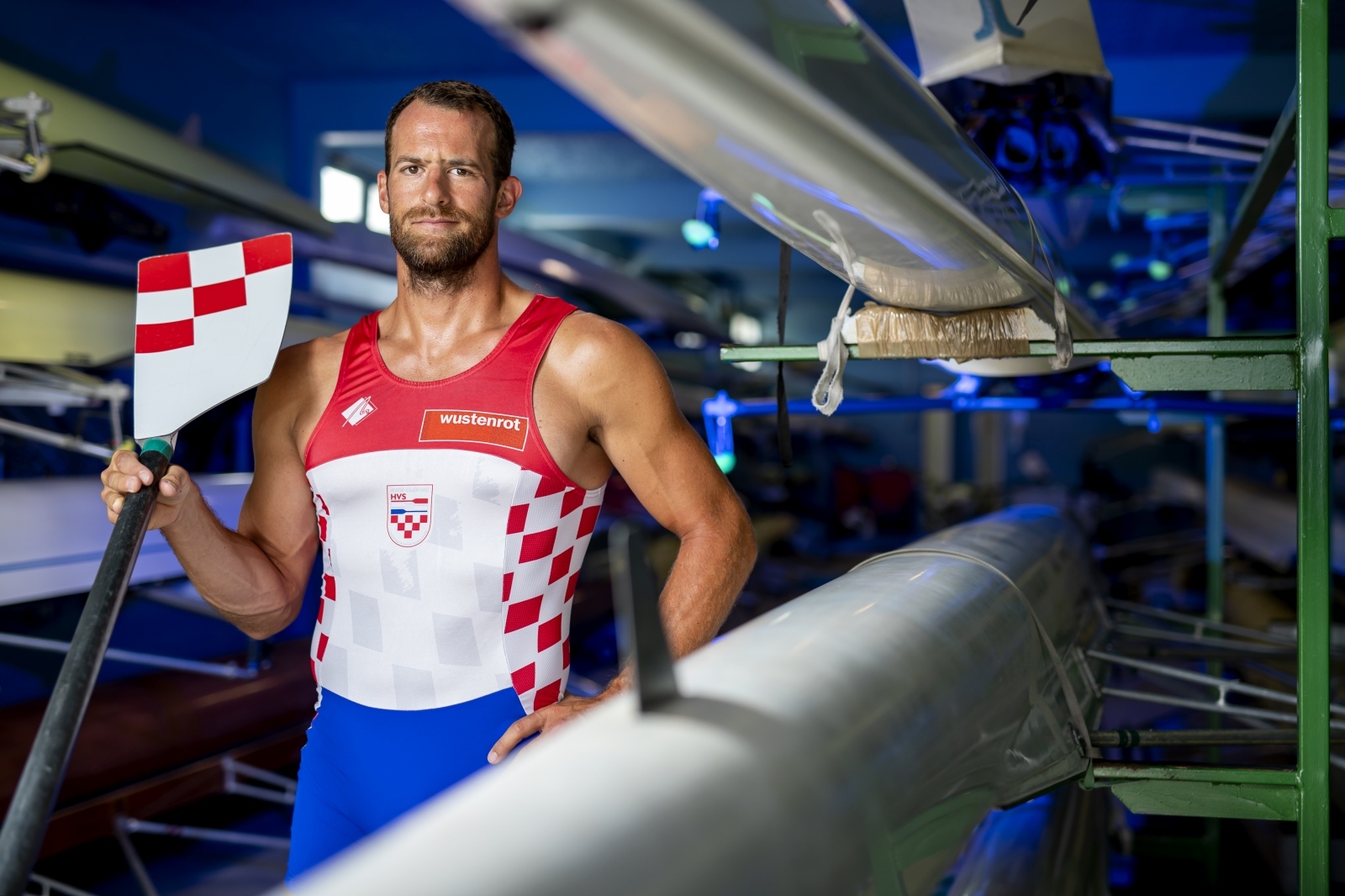 Veslač Damir Martin na treningu uoči nastupa na Olimpijskim igrama u Tokiju
