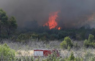 Požar na području Vrpolja gase 43 vatrogasca i dva kanadera