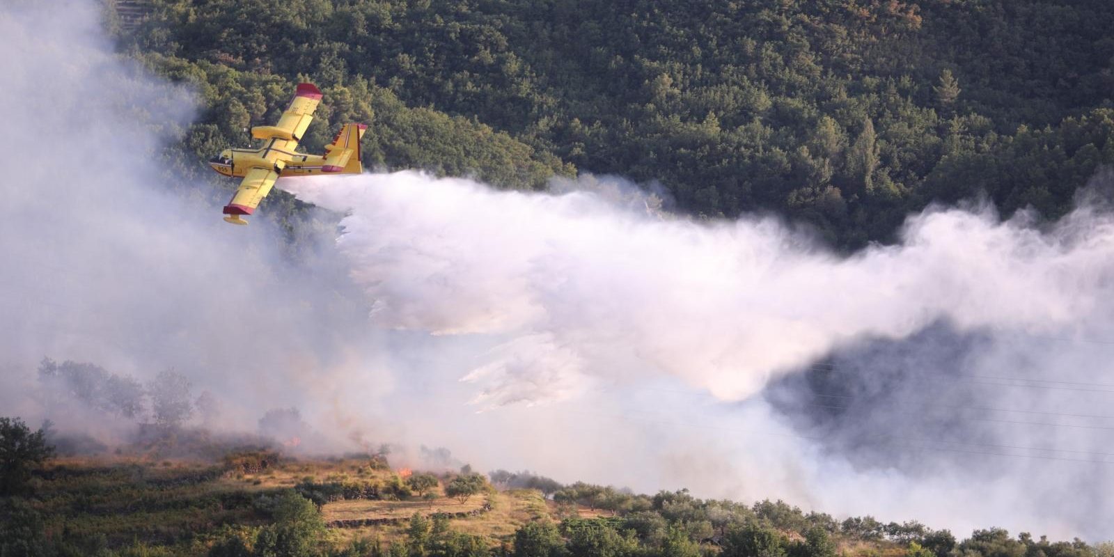 Planuo požar kod Omiša na području Kostanja, gašenje otežava blizina dalekovoda