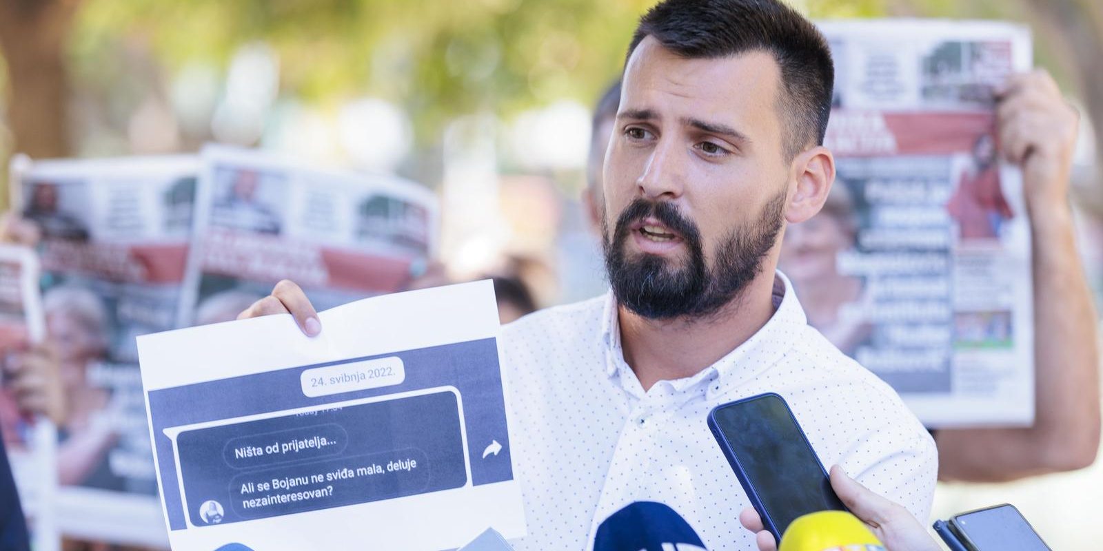 Split: Konferencija za medije Ivice Puljka, Bojana Ivoševića i Luke Baričića povodom seksualne afere