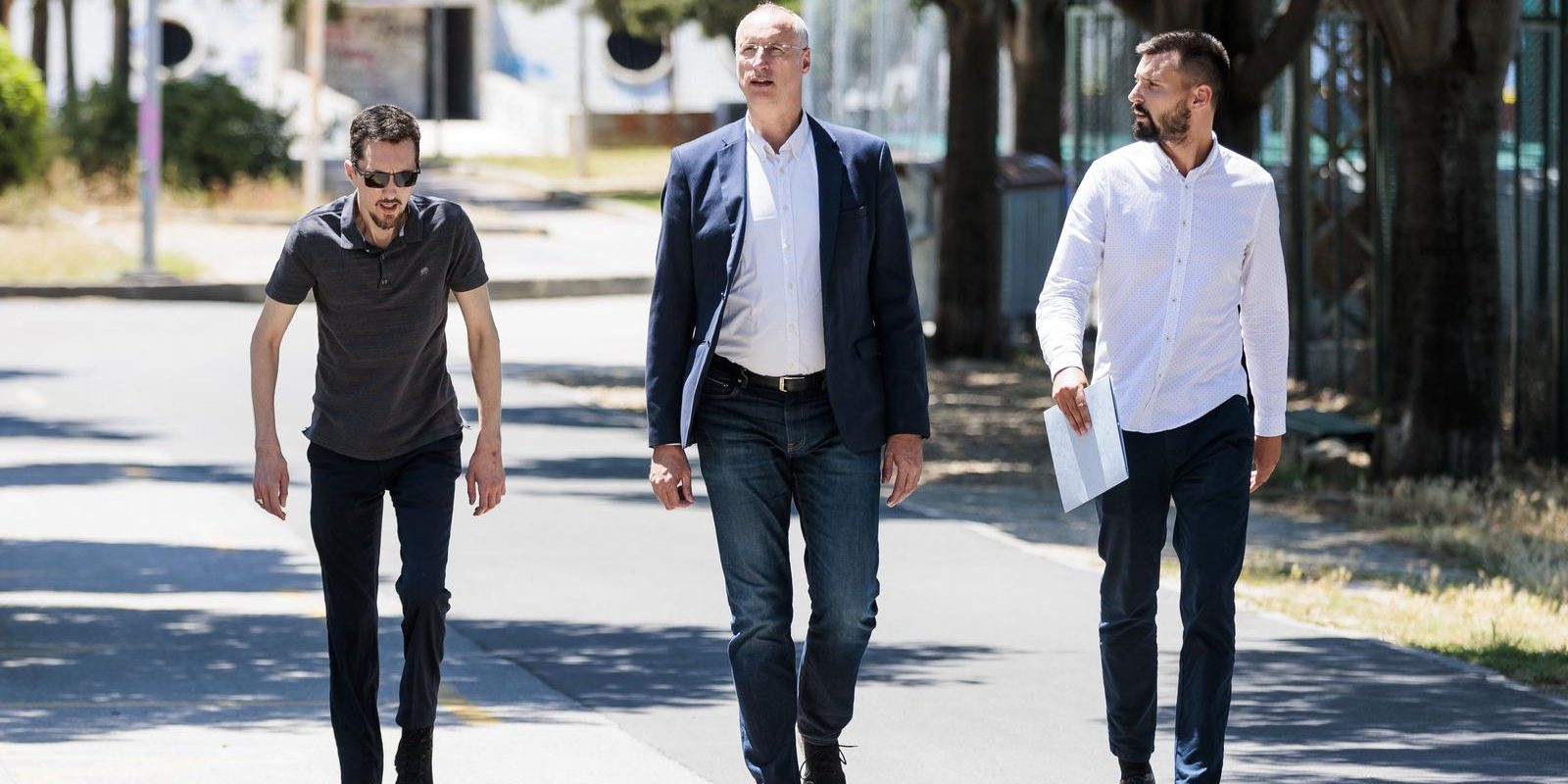 Split: Konferencija za medije Ivice Puljka, Bojana Ivoševića i Luke Baričića povodom seksualne afere
