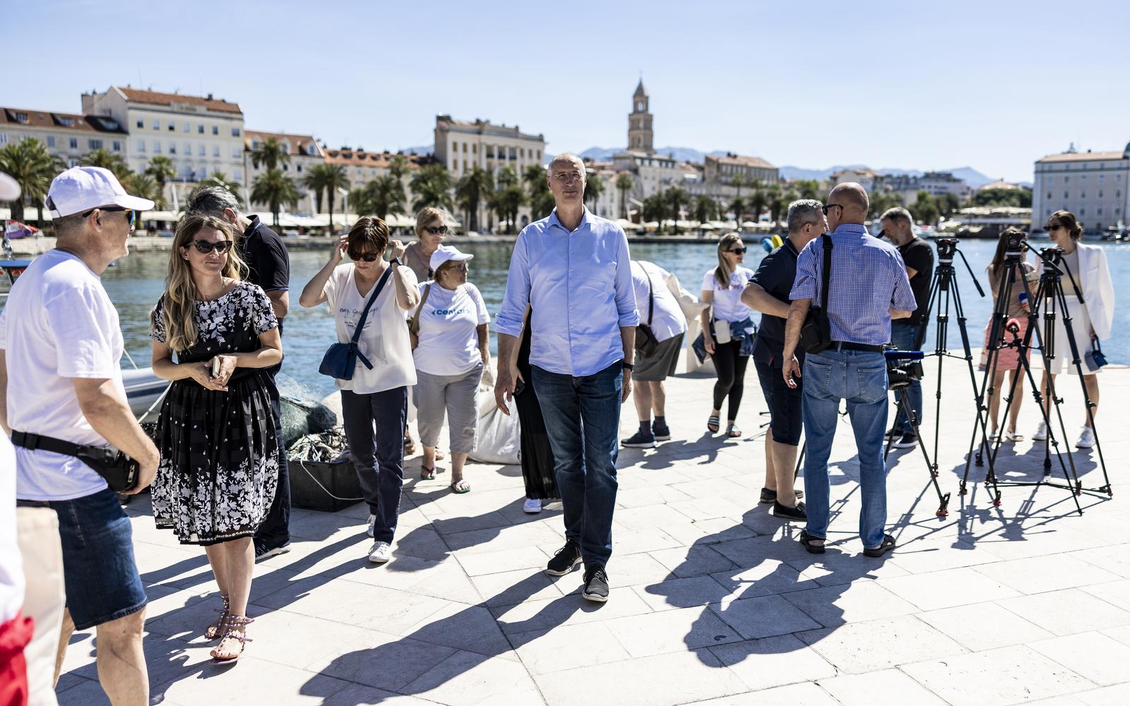 Konferencija za medije kandidata Centra za gradonačelnika Splita, Ivice Puljka