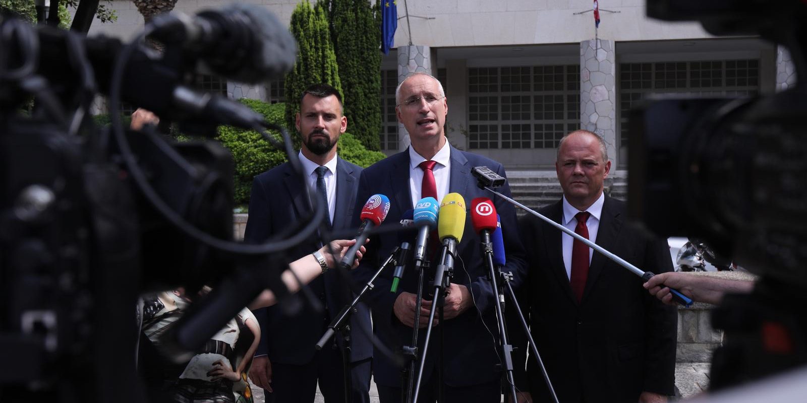 Konferencija za medije kandidata Centra za splitskog gradonačelnika Ivice Puljka