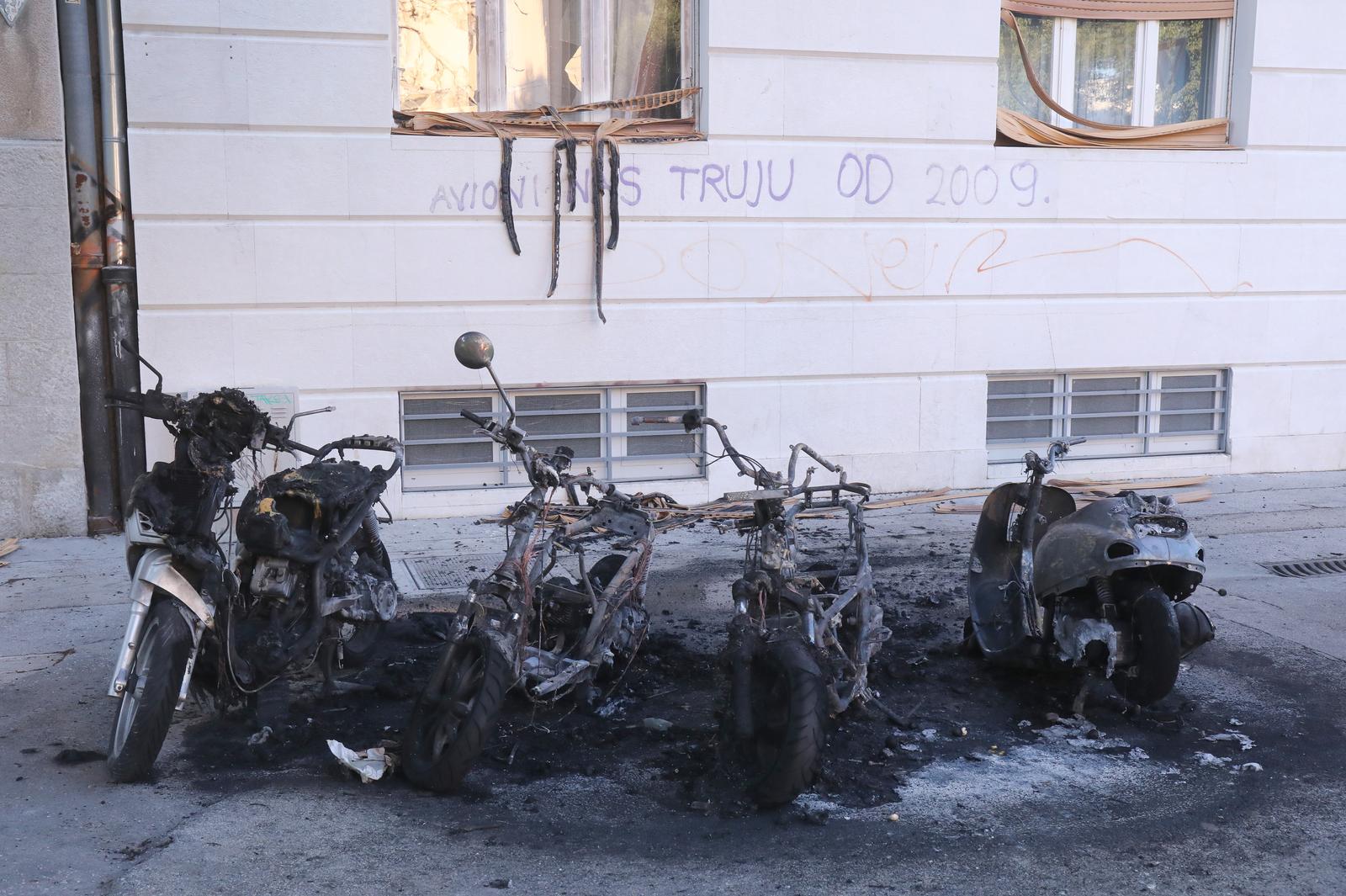 Split: U ranim jutarnjim satima gorjeli motocikli u Gundulićevoj ulici
