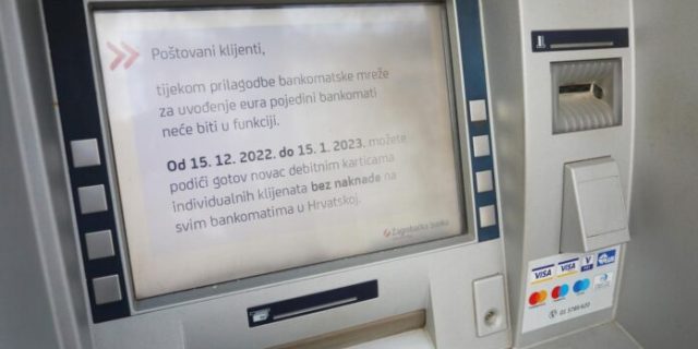 Zbog prelaska na euro pojedini bankomati ne rade