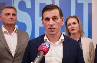 Split: Tomislav Šuta dao izjavu za medije nakon dobitka na izborima za predsjednika gradskog ogranka stranke