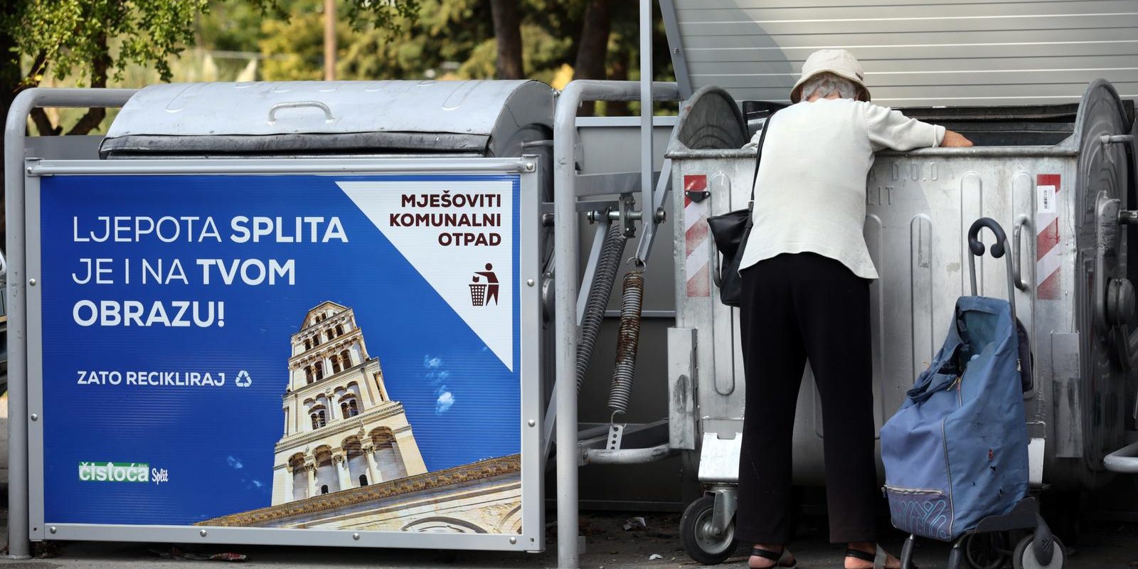 Split: Kontejneri za mješoviti komunalni otpad na Bačvicama