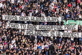 Split: Zanimljiv natpis Torcide na utakmici Hajduka i Lokomotive