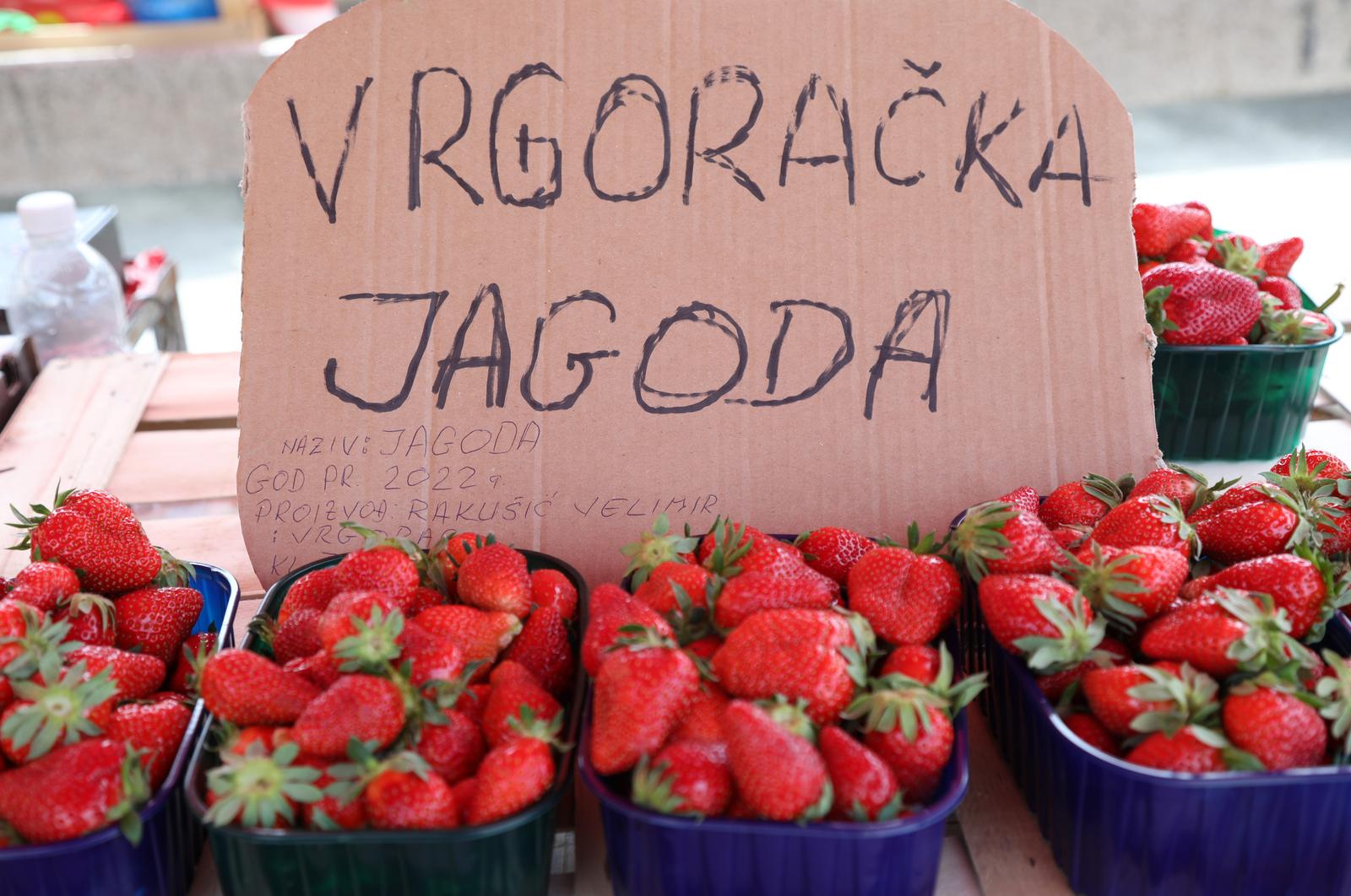 Na šibensku tržnicu stigle su prve ovogodišnje vrgoračke jagode