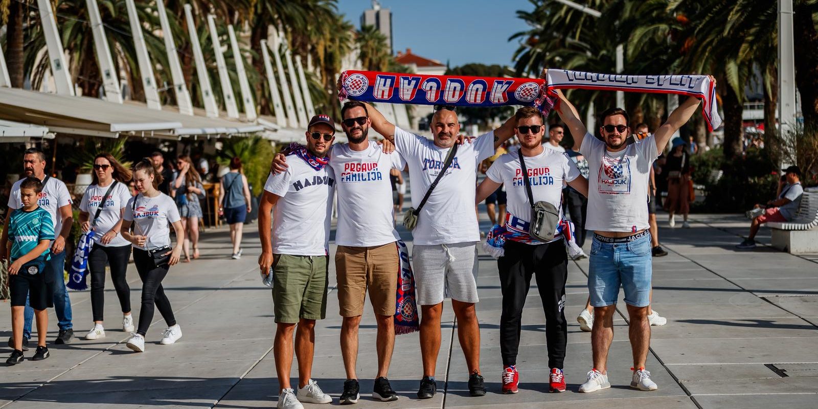 Split: Navijači u centru grada uoči derbija između Hajduka i Dinama