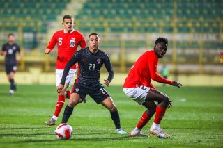 Pula:  Prijateljska nogometna utakmica U21 između reprezentacija Hrvatske i Austrije