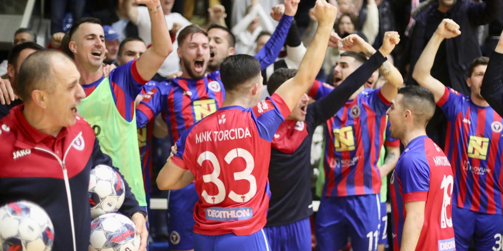 Split: Malonogometna utakmica MNK Torcida – Futsal Dinamo na kojoj domaćin slavi 40. godišnjicu
