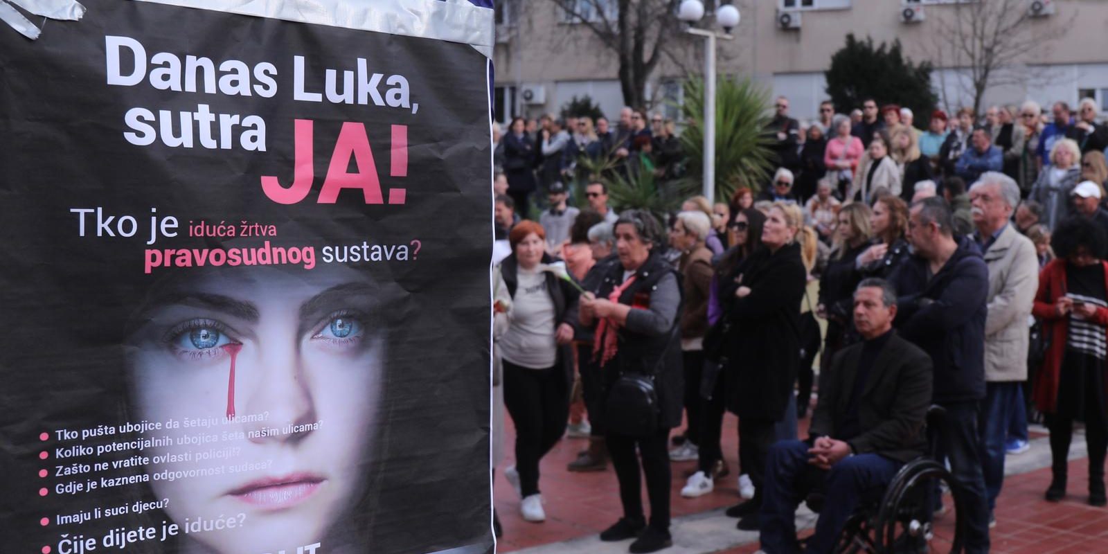 Split: Prosvjed povodom tragične smrti Luke Bančića