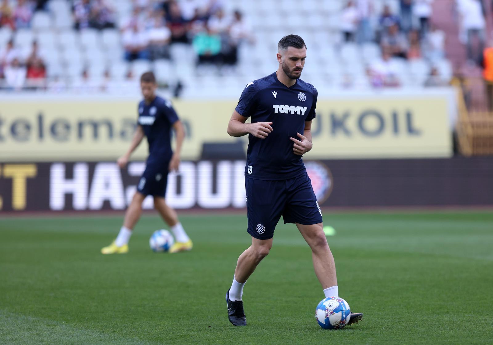 Split: Zagrijavanje igrača uoči utakmice HNK Hajduk i NK Osijek