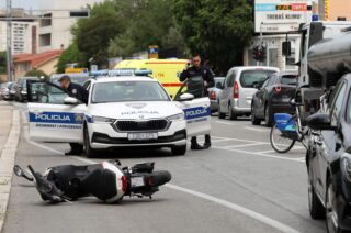 Šibenik: Vozač motocikla ozlijeđen u sudaru s automobilom