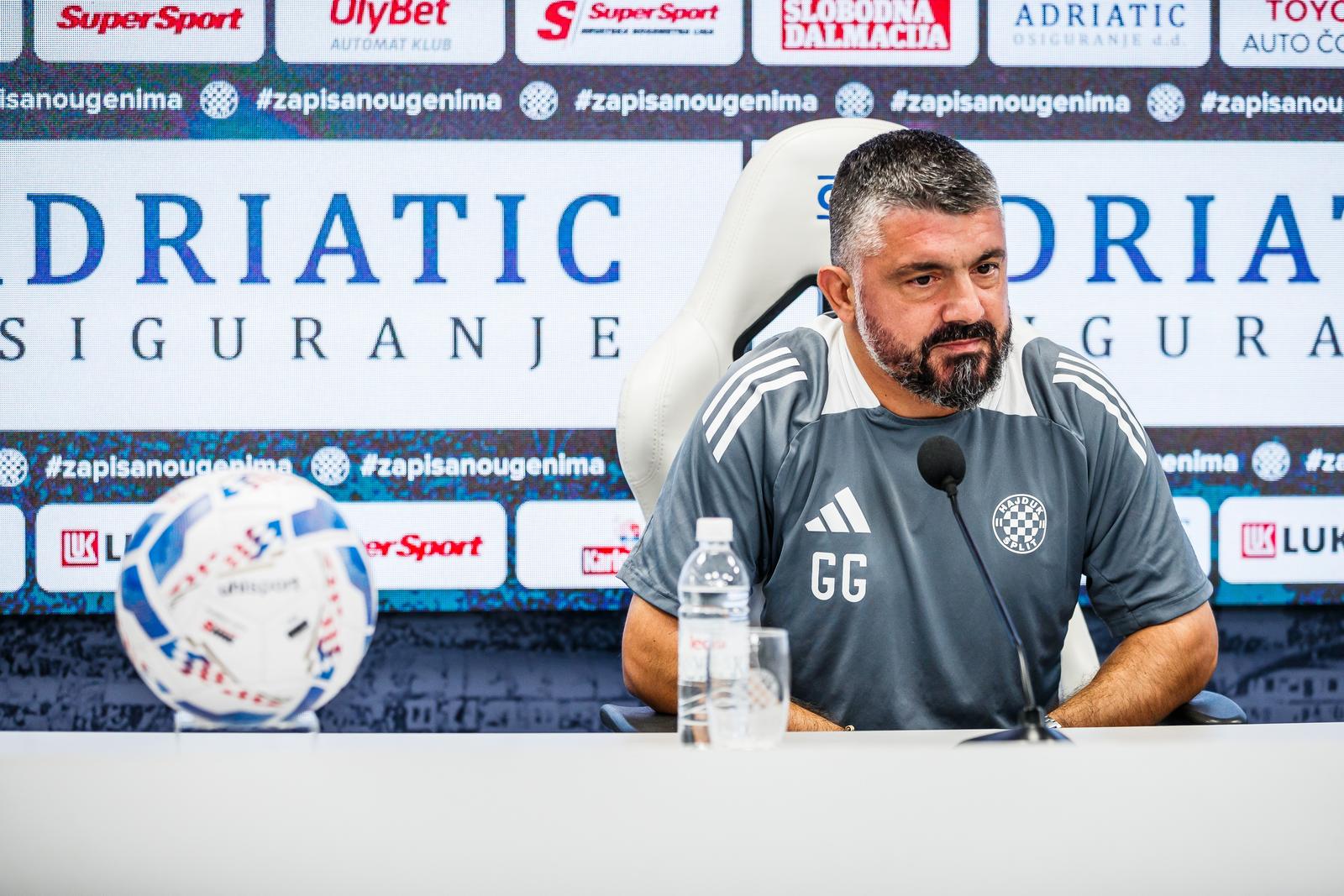 Split: Gennaro Gattuso održao konferenciju za medije prije utakmice između Hajduka i Rijeke