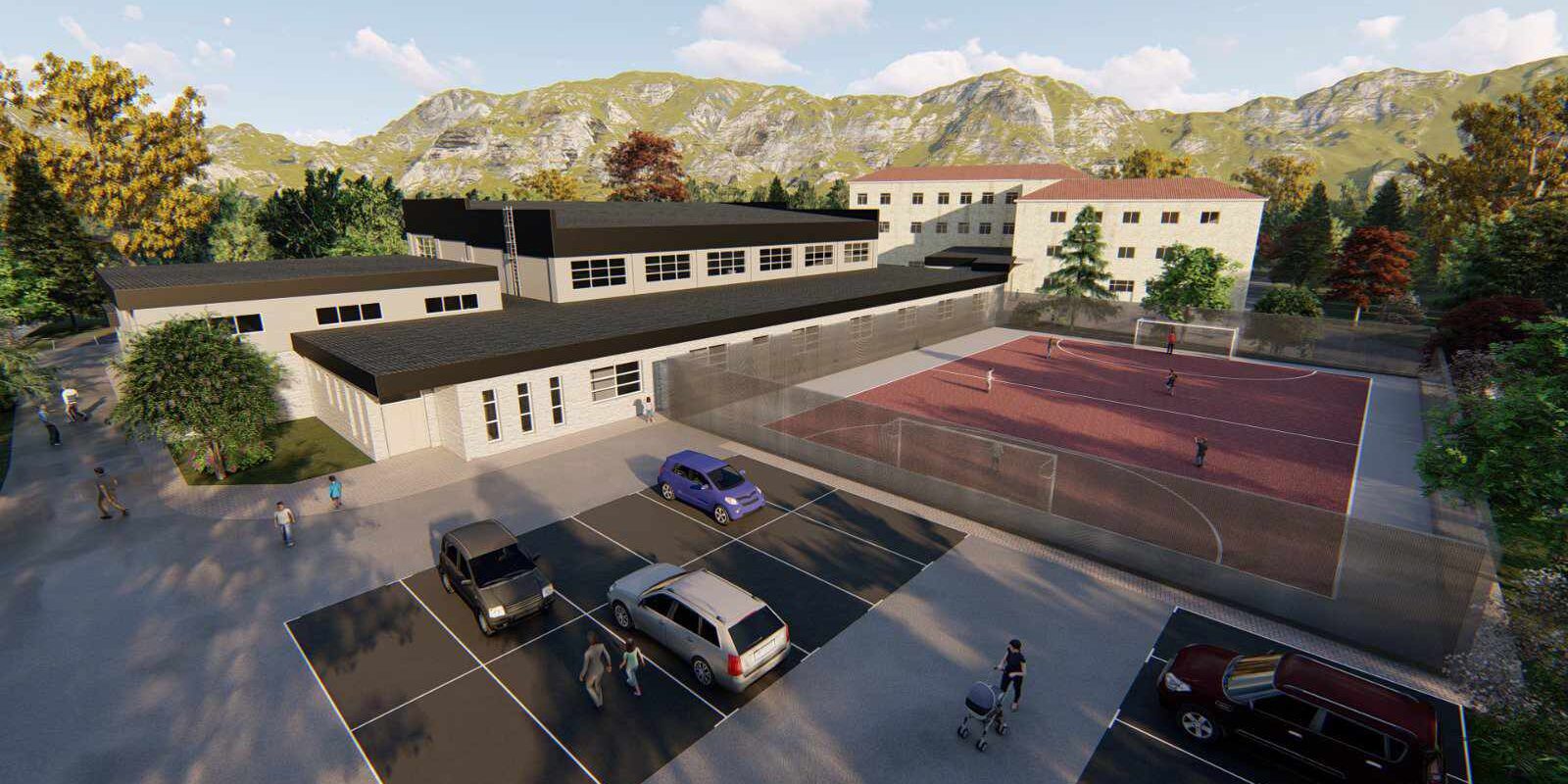 OŠ Tin Ujević Krivodol i skica dvorane2