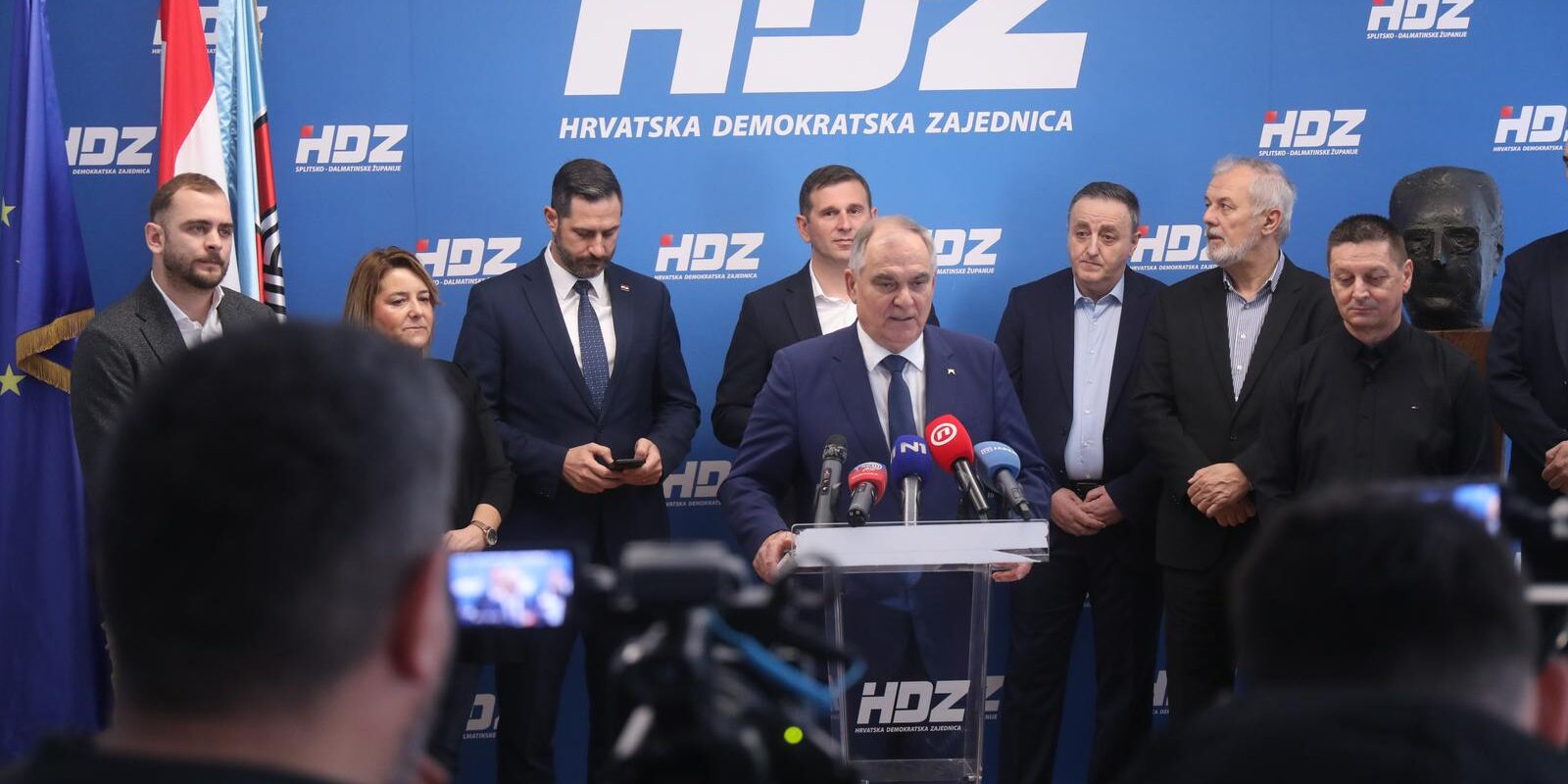 Split: Konferencija za medije HDZ-a Splitsko-dalmatinske županije uoči 2. kruga izbora za predsjednika RH