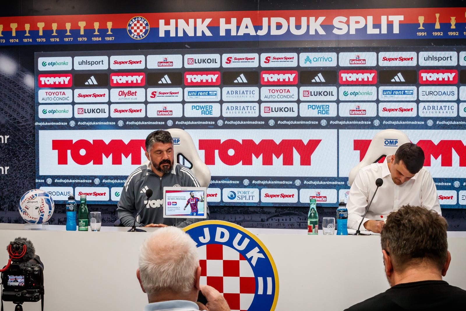 Split: Konferencija za medije Gennara Gattusa o derbiju između Hajduka i Dinama