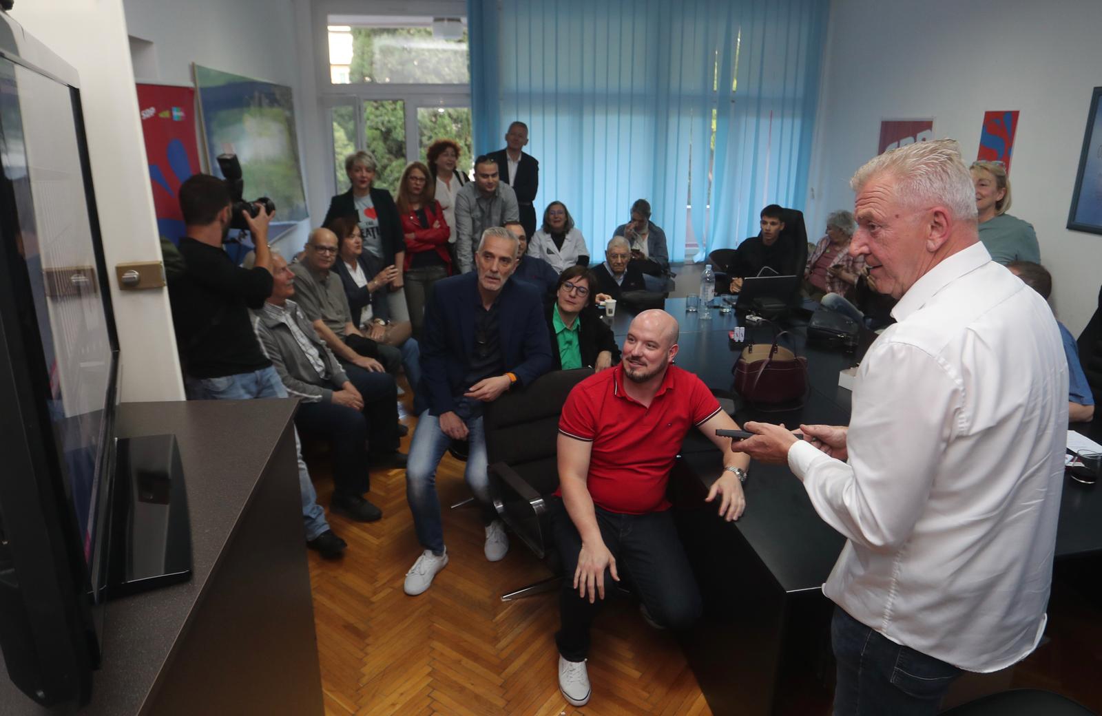 Split: Doček izbornih rezultata u izbornom stožeru SDP-a
