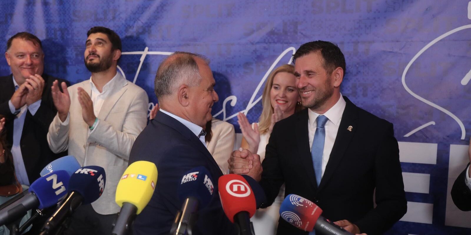 Split: HDZ-ov Tomislav Šuta proglasio izbornu pobjedu, slavi se u njegovom stožeru