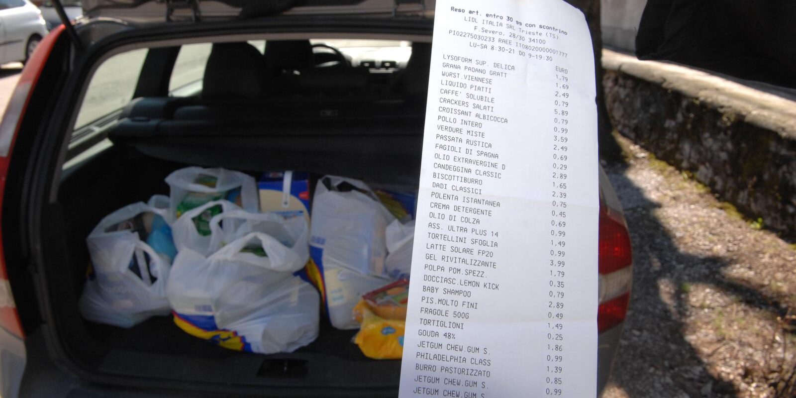 Trst: Namirnice kupljene u trgovini Lidl za 134 eura