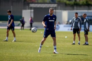Šibenik: Zagrijavanje igrača uoči utakmice Šibenik – Hajduk