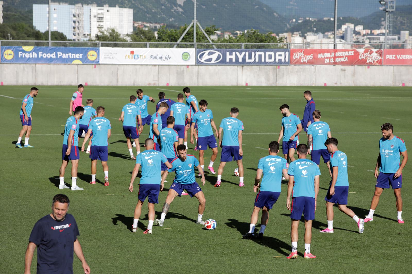 Rijeka: Trening hrvatske nogometne reprezentacije