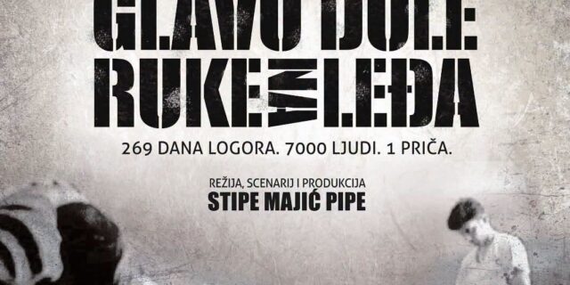 Glavu dolje ruke na leđa plakat