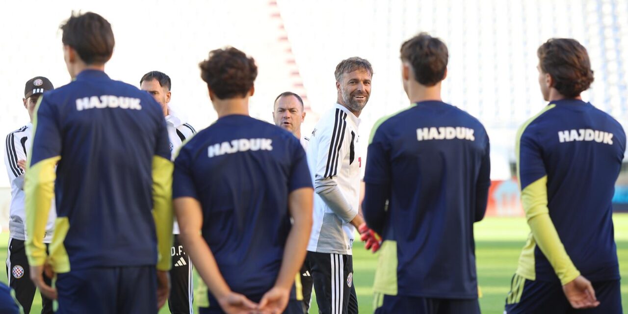 Split: Trening nogometaša Hajduka uoči utakmice s Ajaxom