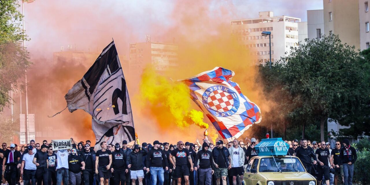 Split: Korteo Torcide prema stadionu Poljud
